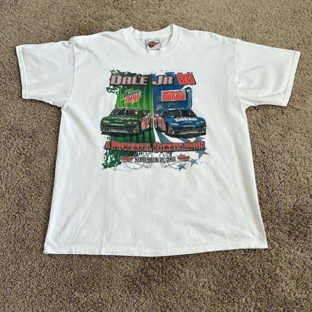 Dale Earnhardt Jr#88 T-Shirt Mountain Dew National Guard Winners Circle Men's XL